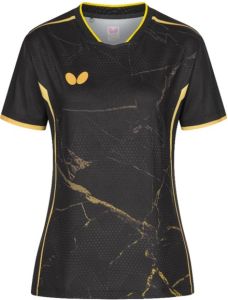 Butterfly Polo Sutairu Dame Noir/Gold